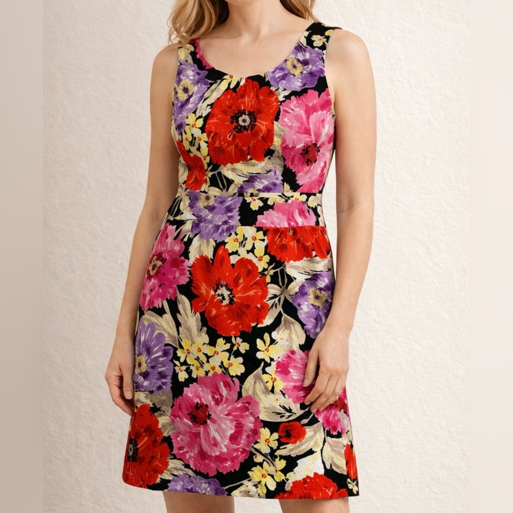 Banana Republic Floral Sleeveless Fit & Flare Dress Size 8